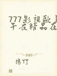 777影视欧美午夜精品在线观看