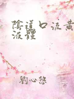 阴道口流黄色的液体