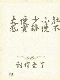 大便少小肚子胀感觉排便不通