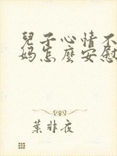 儿子心情不好妈妈怎么安慰