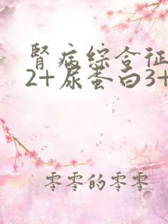 肾病综合征潜血2+尿蛋白3+