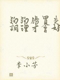 狗狗肠胃炎怎么调理才会好