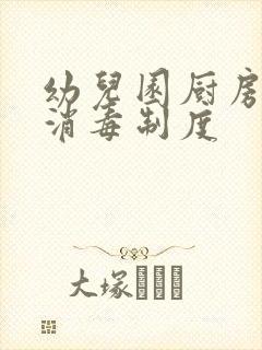 幼儿园厨房卫生消毒制度