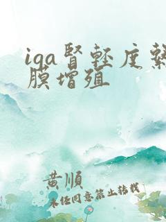 iga肾轻度系膜增殖