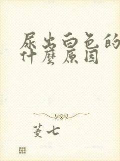 尿出白色的尿是什么原因