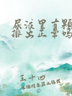 尿液里有颗粒物排出正常吗