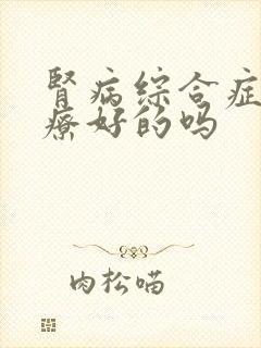 肾病综合症有治疗好的吗