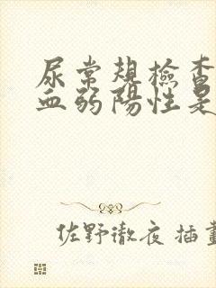 尿常规检查尿隐血弱阳性是什么意思