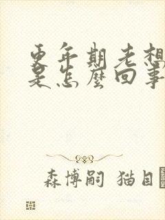 更年期老想小便是怎么回事