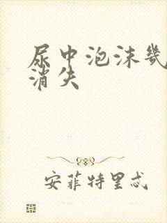 尿中泡沫几分钟消失