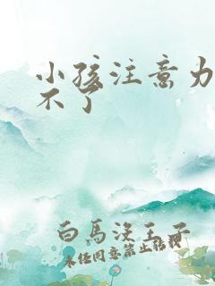 小孩注意力集中不了