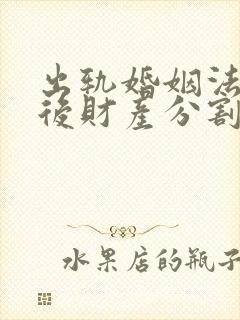 出轨婚姻法离婚后财产分割