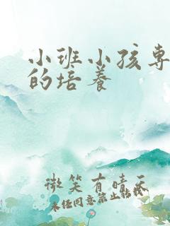 小班小孩专注力的培养