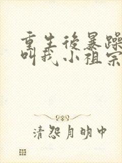 重生后暴躁大佬叫我小祖宗在线收听