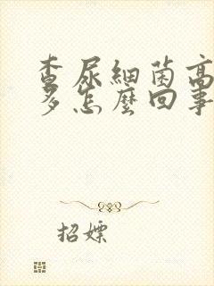 查尿细菌高一千多怎么回事