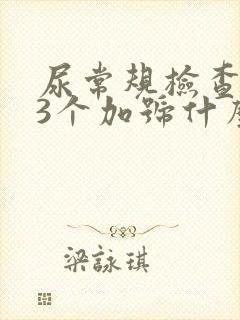 尿常规检查潜血3个加号什么意思