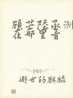 顾芒陆承洲小说在哪里看