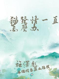 猫发情一直乱尿怎么办