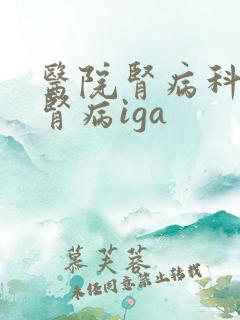 医院肾病科治疗肾病iga