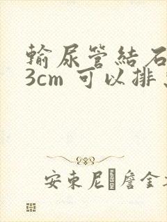 输尿管结石0.3cm 可以排出吗