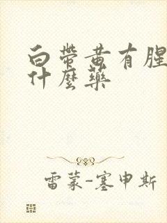 白带黄有腥味用什么药