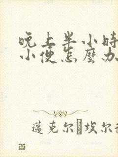 晚上半小时一次小便怎么办