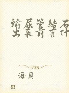 输尿管结石要排出来前有什么症状