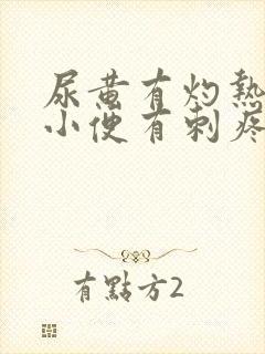 尿黄有灼热感,小便有刺疼