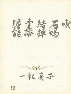 胆囊结石吃中药能排掉吗