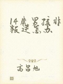 14岁男孩非常叛逆怎办