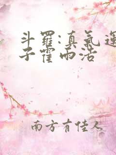 斗罗:真气运之子霍雨浩