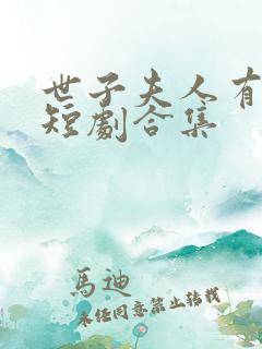 世子夫人有喜了短剧合集