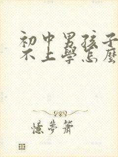 初中男孩子叛逆不上学怎么办