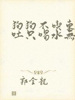 狗狗不吃东西还吐只喝水无精打采