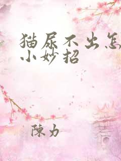 猫尿不出怎么办小妙招