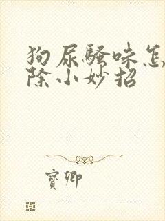 狗尿骚味怎么去除小妙招