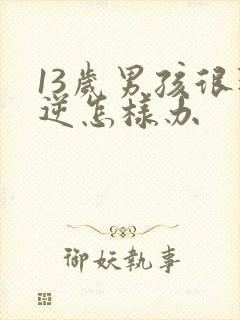 13岁男孩很叛逆怎样办