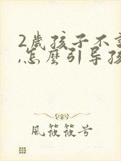 2岁孩子不说话,怎么引导孩子说话