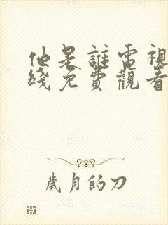 他是谁电视剧在线免费观看完整版