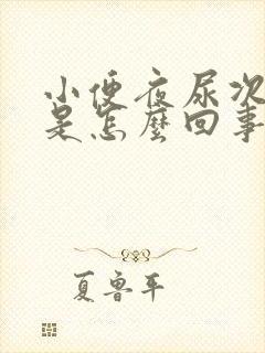 小便夜尿次数多是怎么回事