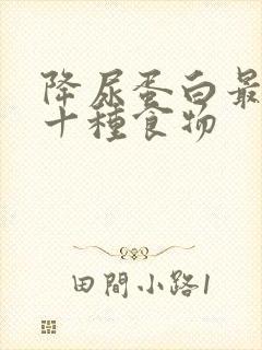 降尿蛋白最快的十种食物