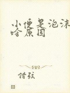 小便是泡沫多是啥原因