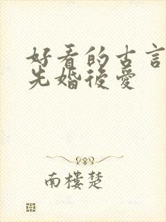 好看的古言小说先婚后爱