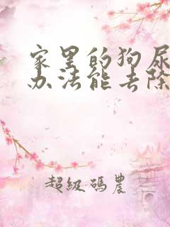 家里的狗尿味啥办法能去除