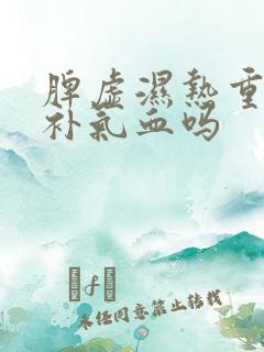 脾虚湿热重可以补气血吗