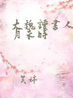 大魏读书人 七月未时