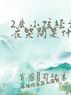 2岁小孩经常半夜哭闹是什么原因