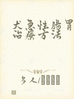 犬急性肠胃炎的治疗方法