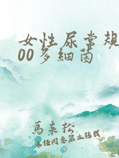 女性尿常规2000多细菌