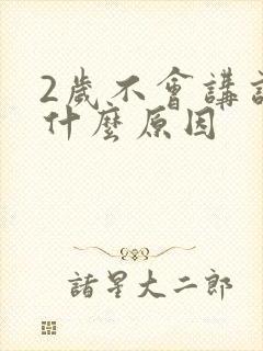 2岁不会讲话是什么原因